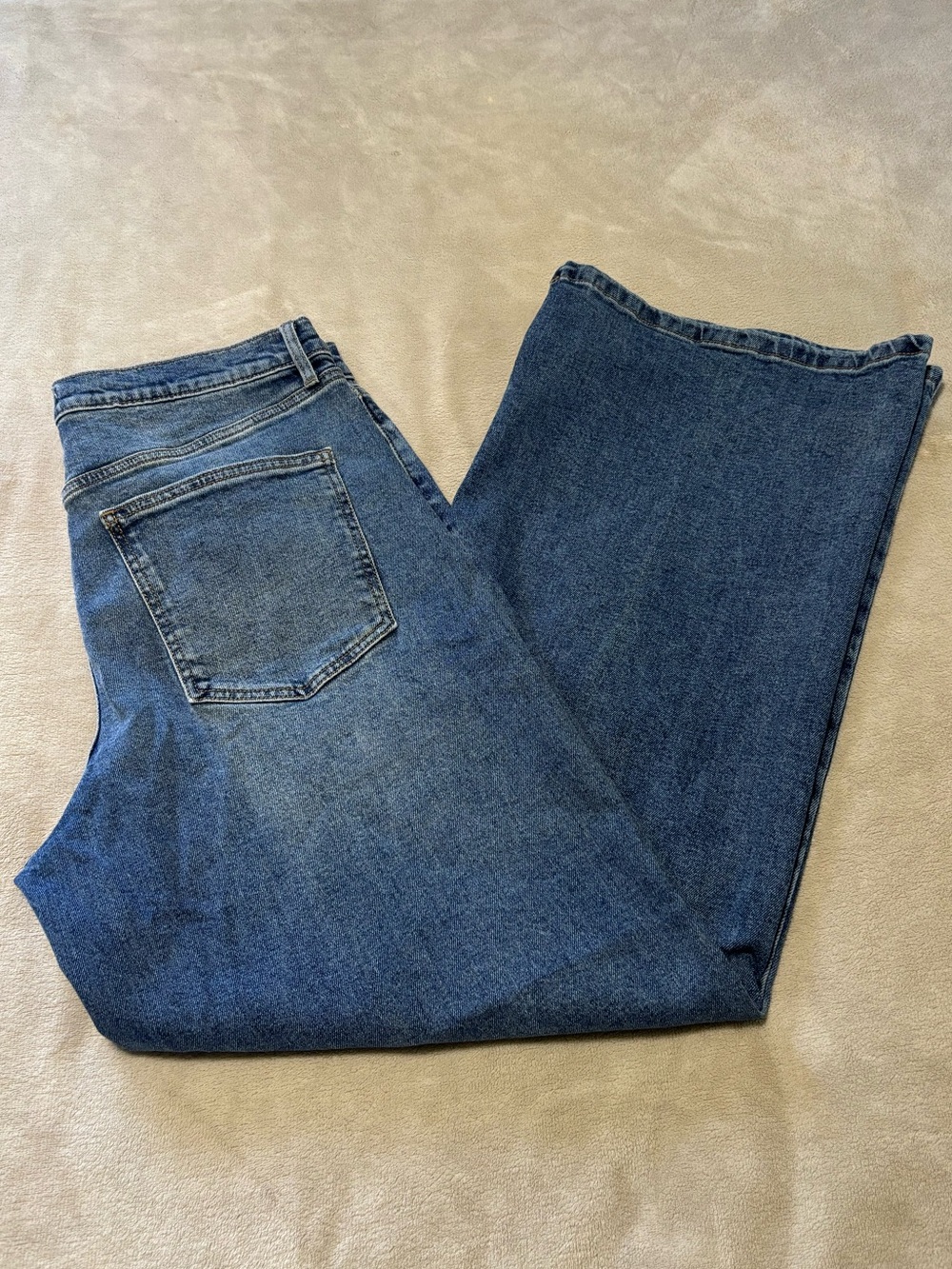 Nine West High Rise Wide‎ Leg Blue Denim Jeans
